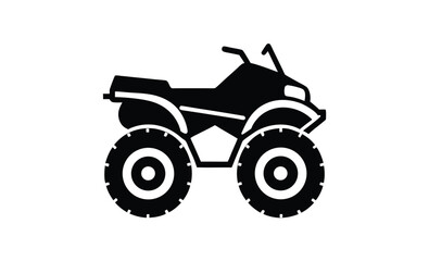 Atv black silhouette vector silhouette