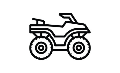Atv black silhouette vector silhouette