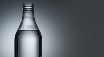 Refracted Light in a Water-Filled Glass Bottle