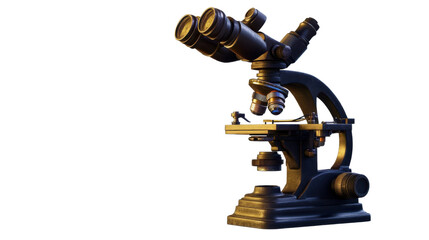 microscope on white background