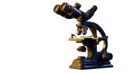 microscope on white background