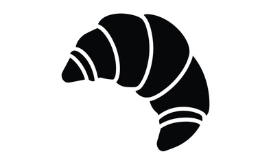 Croissant bakery pastry icon silhouette