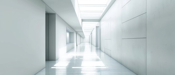 Obraz premium Bright And Airy Minimalist Corridor Architecture