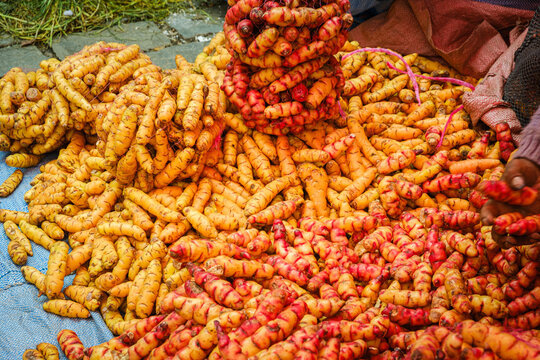 oca an andean tubertuculo in the city of la paz, latin america - food concept