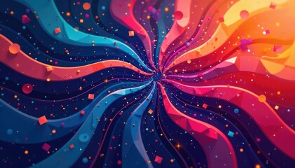 Geometric shapes, abstract lines, continuous motif, texture, vector, background