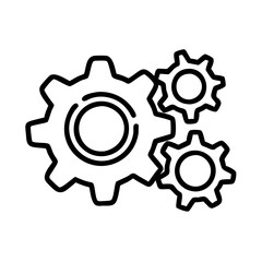Obraz premium Settings icon with gears, mechanical adjustment concept