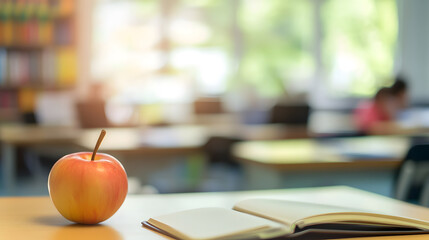 Blurry Classroom or Home Learning Space with Soft Daylight and Warm Tones