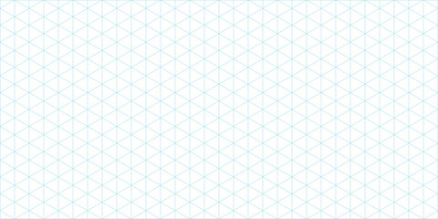 Isometric grid seamless pattern. Isometric grid template. Seamless isometric grid mockup. Vector illustration