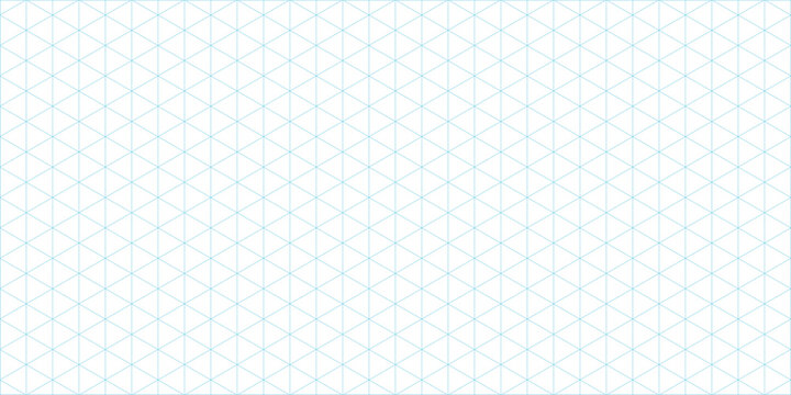 Isometric grid seamless pattern. Isometric grid template. Seamless isometric grid mockup. Vector illustration