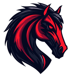 Powerful horse vector logo design for esports teams showcasing strength and competition in a dynamic style