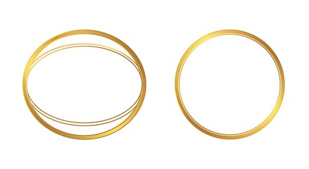 Golden Ovals: Gleaming Elegance AI Generated