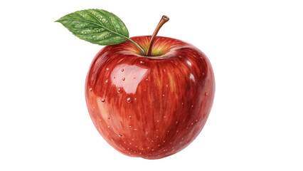 red apple isolated on white