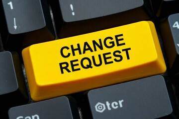 Change Request - formal proposal for an alteration to some product or system, text button on keyboard.