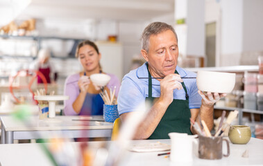 last and important touch is application of paint on finished pottery