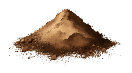 Brown Soil Powder Pile Graphic Element - Earthy Ground Texture Design Concept