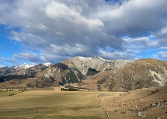 A slice of the mountains in the South Island of New Zealand