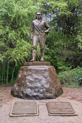 monument to Dr David Livingstone on the Zimbabwean side of Victoria Falls
