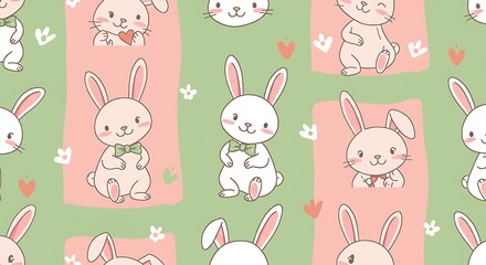 Obraz premium Bunny Bloom AI Generated