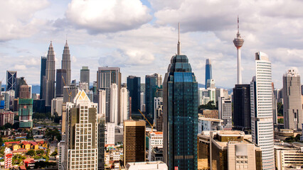 Panorama of the capital of Malaysia, Kuala Lumpur. Time lapse.