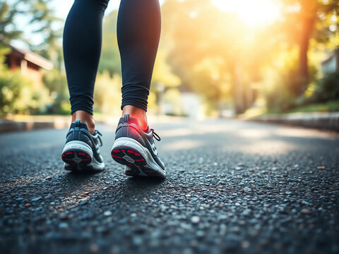 Laufen im Morgenlicht, Joggen mit Schmerzen