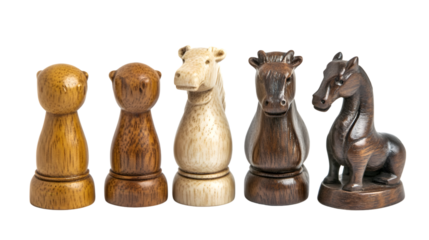 Big Five Safari Wildlife Board Game Isolated on White Background - Educational Fun Concept