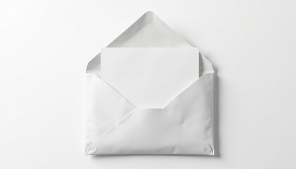 Sealed envelope, confidential document inside, white backdrop , sensitive, untouched