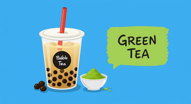 Jade Elixir: Boba Bliss AI Generated