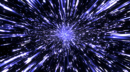 Purple light streaks, cosmic tunnel, space background, abstract art