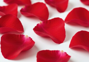 Fototapeta premium Vibrant red rose petals soft