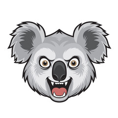 Obraz premium koala head mascot vector illustration furious koala design