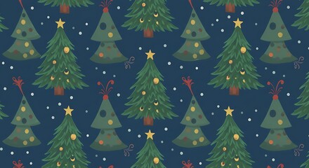 Fototapeta premium Midnight Merriment: A Festive Tapestry AI Generated