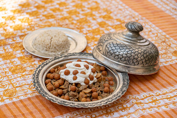 Kemeli Borani served in a copper plate, traditional Sanliurfa dish
