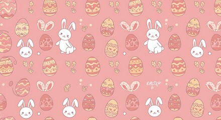 Pastel Springtime Bunnies AI Generated