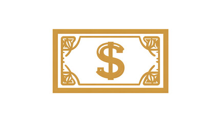 Obraz premium Dollar Sign on Currency Note Finance Economy Money Icon for Business and Financial Concepts