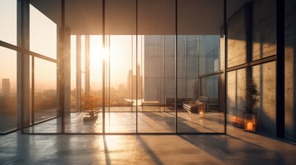 Blank Signboard Poster Mockup for Urban Advertising Branding in Minimalist Building Facade