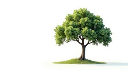 Obraz premium Solitary tree branch extends in isolation on white background, landscape, serene, branches