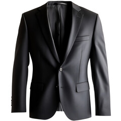 Classic Black Blazer Isolated on Transparent Background