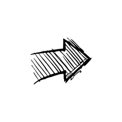 Hand drawn arrow vector icons 