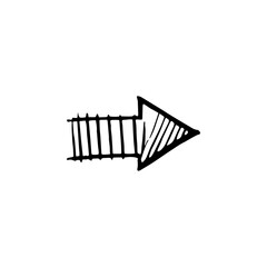 Hand drawn arrow vector icons 