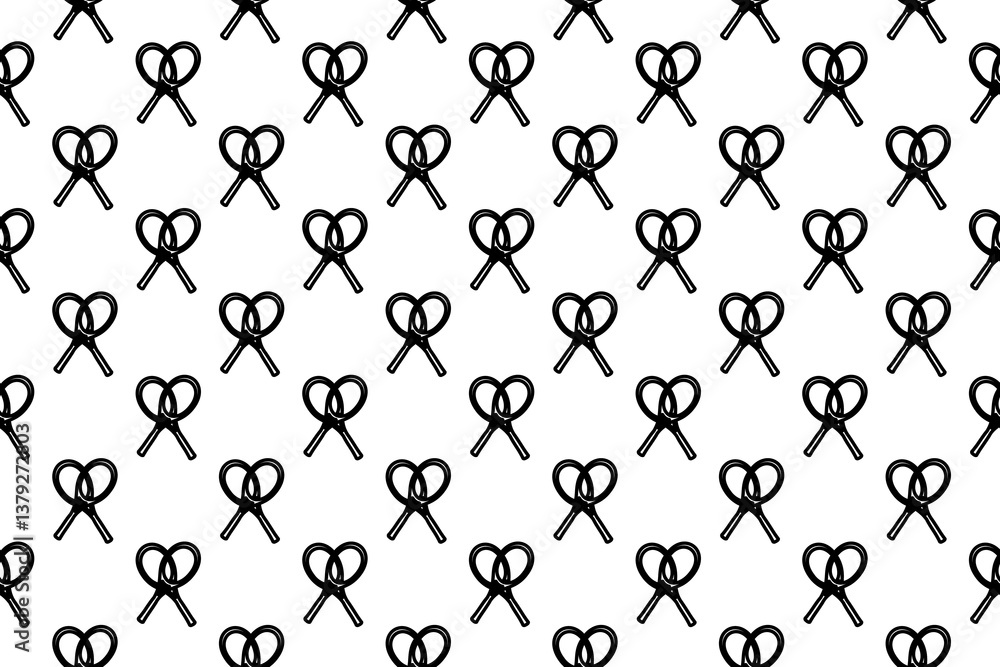 Poster seamless pattern completely filled with outlines of crossed tennis rackets symbols. elements are eve