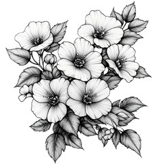 Gallery-Magic Flowers: Relaxing Coloring Pages for Adults and Teens" in Vintage Style