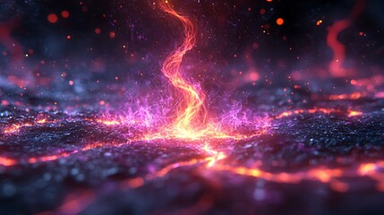 Fiery Vortex Energy Abstract Background