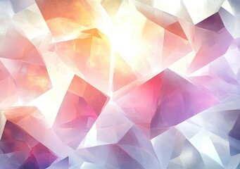 Fototapeta premium Abstract Geometric Design with Crystal Fragments and Radiant Glow