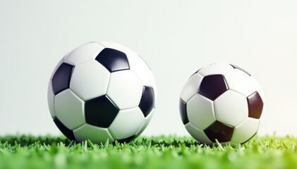 Fototapeta premium Football positioned diagonally on white backdrop , football, sports equipment, ball