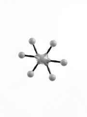 Bromocyclohexane molecular structure isolated on white