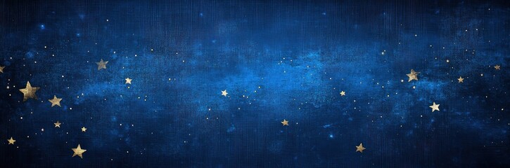Celestial Starry Background Deep Blue Texture Ambient Lighting Watercolor Style