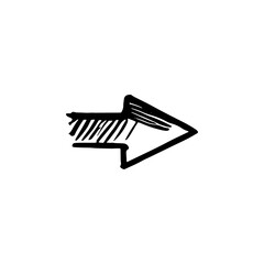 Hand drawn arrow vector icons set