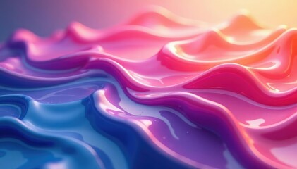 Obraz premium Seamless looping video of flowing liquid, perfect for presentation backgrounds or app interfaces, water, colorful