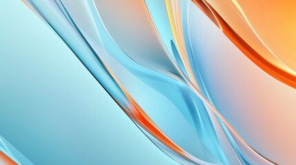 astarte.ai: Liquid Glass Abstract – Blue and Orange Wave Design
