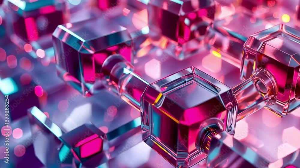 Aufkleber This Close-up view of synthetic materials resembling blood components for medical use and transfusions.